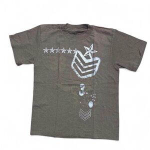 Helix Boys Military Graphic Tee Olive Green Size S